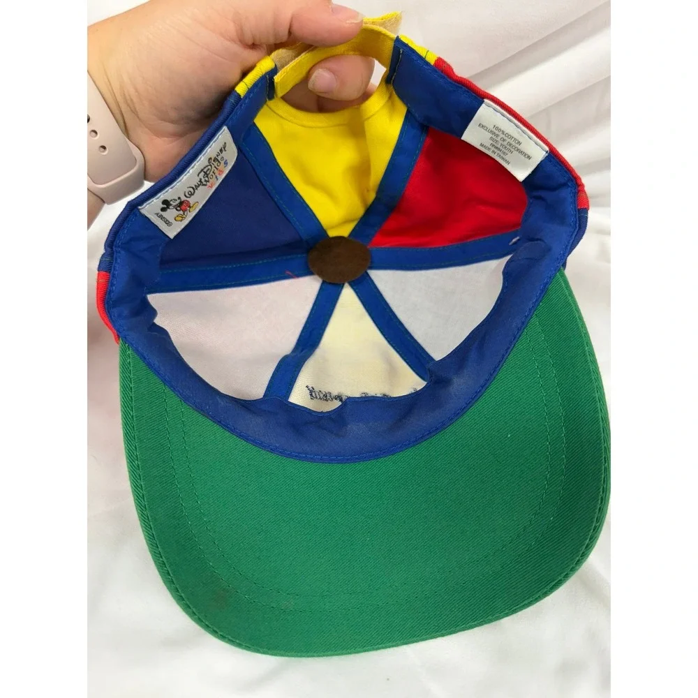 Vintage WDW Kids Mickey Mouse Strap Back Hat Cap Youth Magic Kingdom 90s